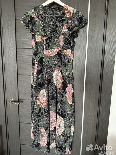 Платье zara из вискозы и шелка