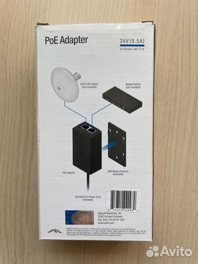 Инжектор PoE Ubiquiti POE-24-12W