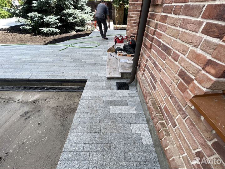 Тротуарная плитка гранитная поверхность от произво