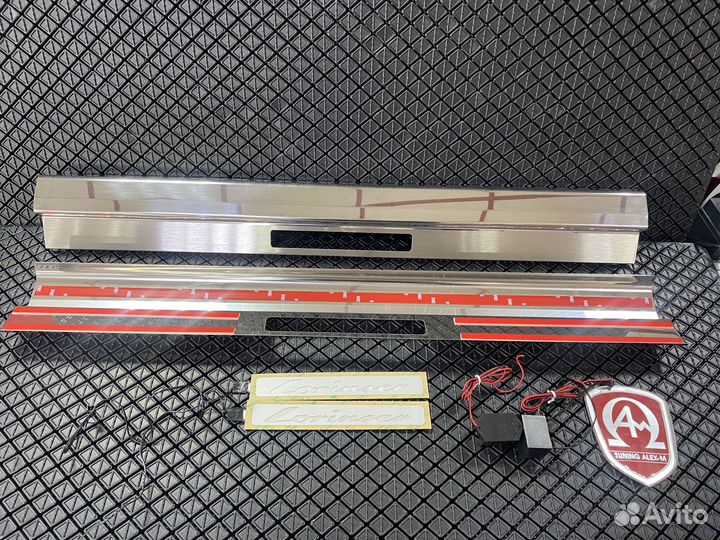 Накладки на пороги салона Mercedes CLK w208