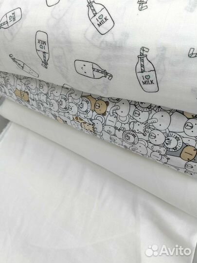 Муслин 2х слойный хлопок ширина 135см