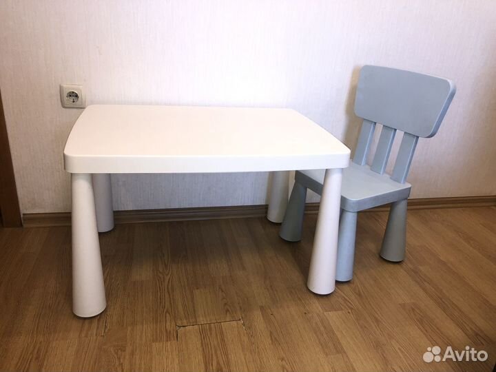 Стол и стул IKEA mammut икеа маммут