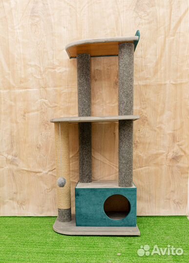 Игровой комплекс для кошки домик и когтеточка