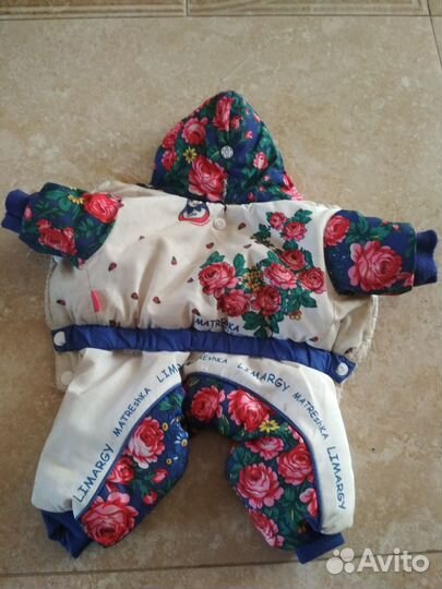 Комбинезон для маленькой собаки (зима)