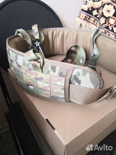 Тактический пояс мультикам с лямками