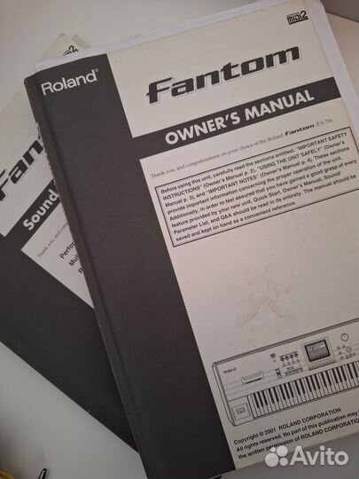 Инструкция к Roland fantom fa 76