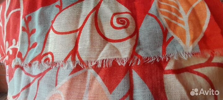 Новый Павловопасадский шерстяной палантин 230х80