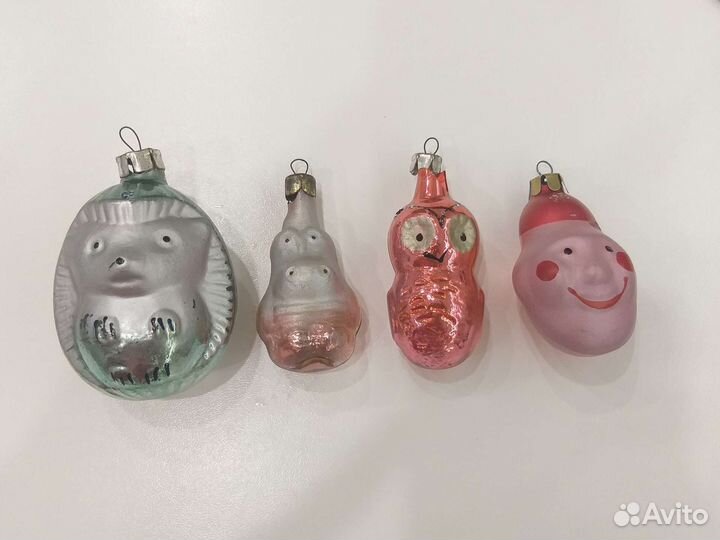 Елочные игрушки СССР советские стекло
