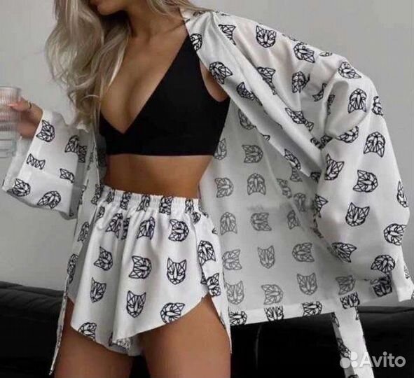 Тройка домашняя одежда халат женский