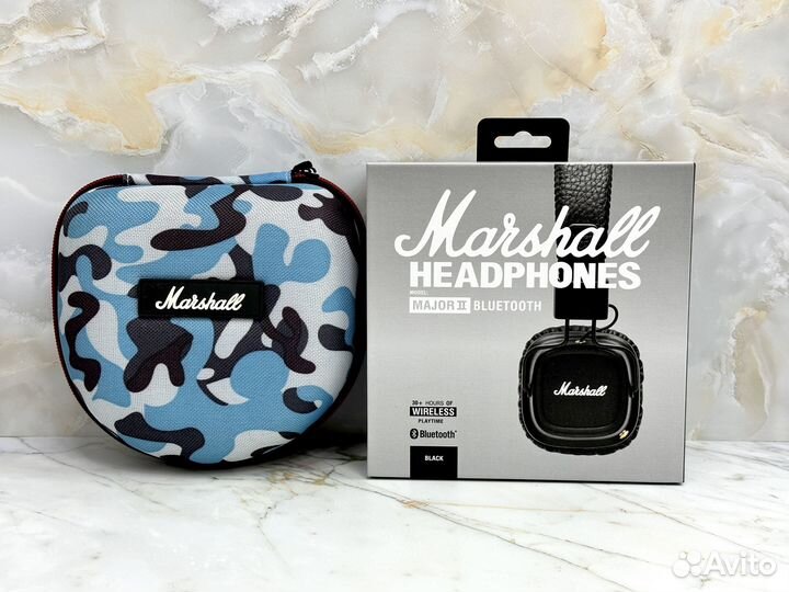 Marshall Major 2 Bluetooth Black + чехол камуфляж