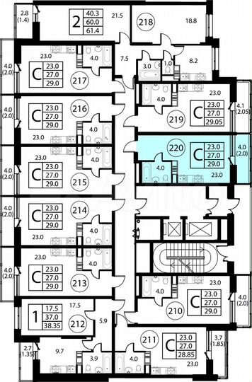Квартира-студия, 29 м², 12/12 эт.