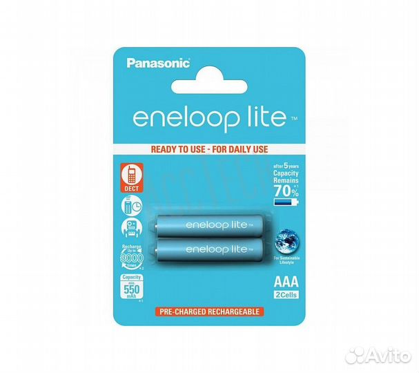 Аккумулятор Panasonic Eneloop Lite AAA 550mAh (BK
