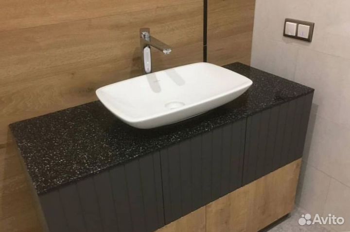 Столешница для ванной из искуственного камня