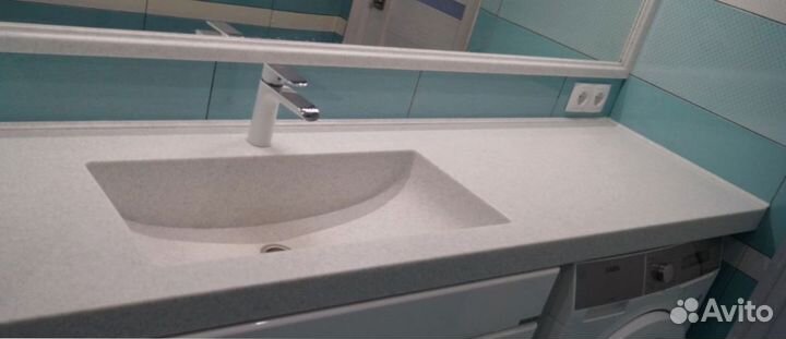 Столешница для ванной из искуственного камня
