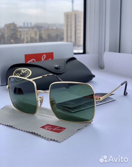 Очки ray ban square зеленые