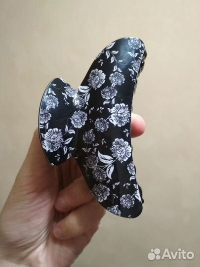 Краб для волос с цветочным принтом