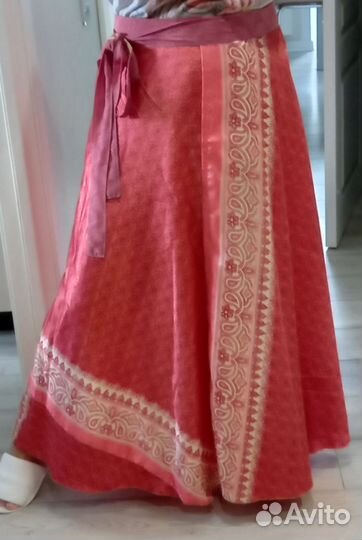 Юбка длинная шелковая