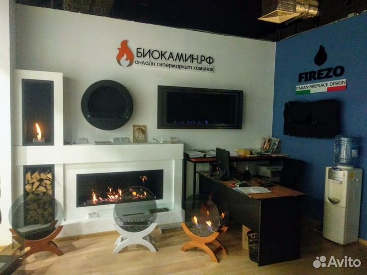 Биокамин в мраморном портале Firezo Il piacere