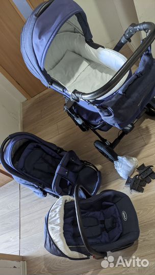 Коляска 3 в 1 Riko Bruno Natural 01 Denim