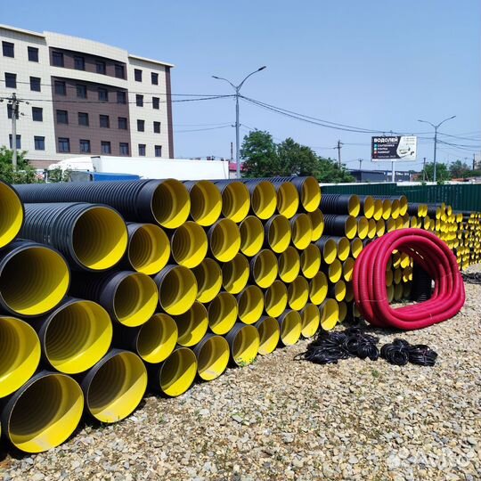 Труба гофрированная, канализационная