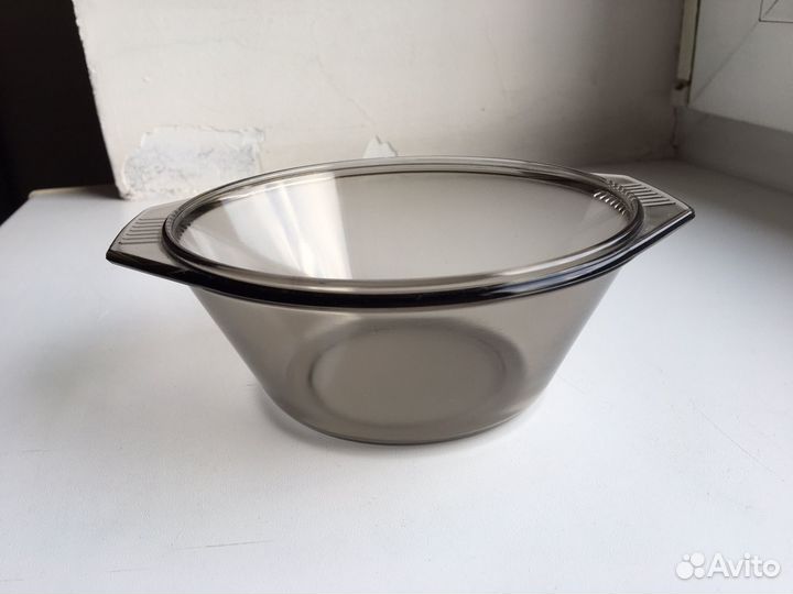 Тарелка-кастрюля стеклянная, для свч