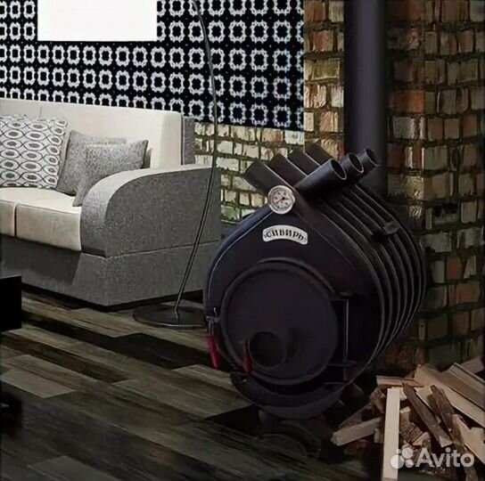 Печь воздухогрейная отопительная нмк Сибирь бв-180