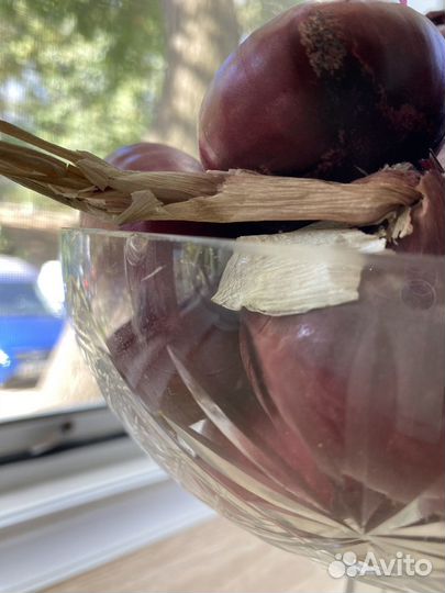 Ваза для фруктов на ножке винтаж