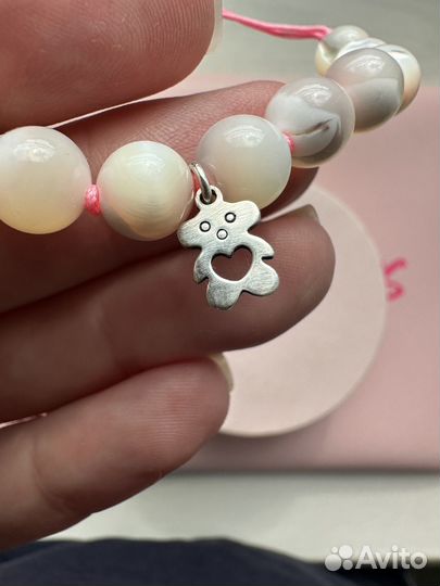 Браслет розовая нить перламутр Tous