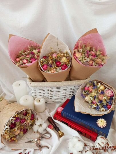 Букеты из сухоцветов