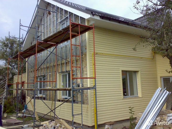 Фасадные работы сайдинг панели