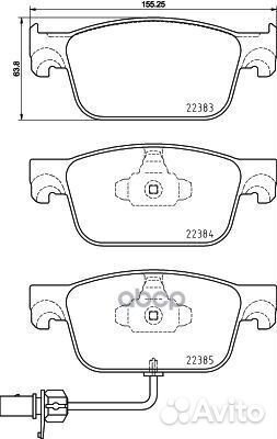 Колодки тормозные дисковые передн. audi A4 (8W2