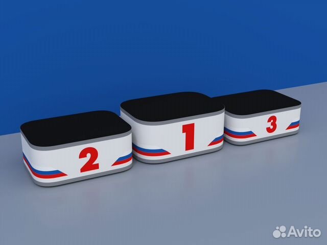 Пьедестал награждения Матрешка 812х612мм (закругл)