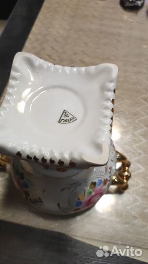 Самовар фарфоровый гжель