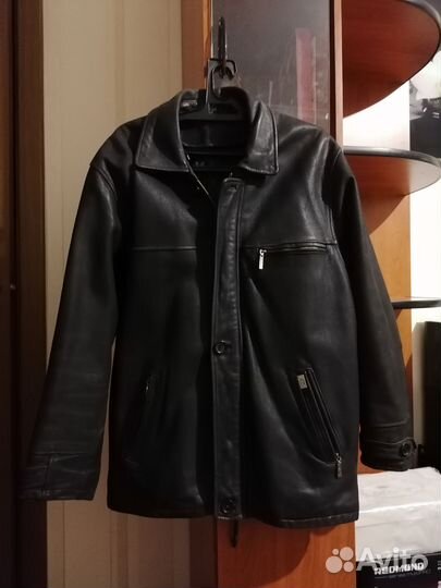 Кожаная куртка мужская 48 50 бу