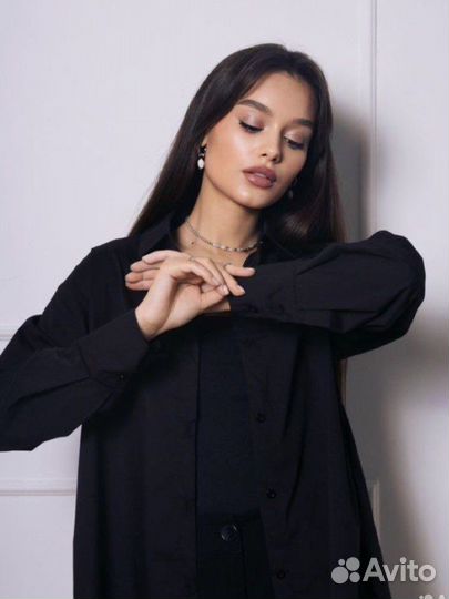 Рубашки офисные голубые, черные, белые новые