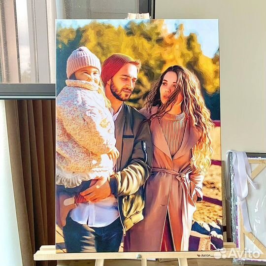 Портрет по фото, портрет на холсте