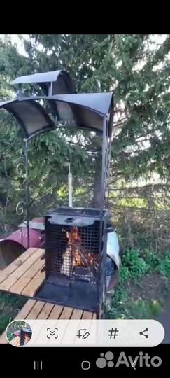 Мангал с крышей