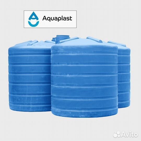 Бочка пластиковая 10000 л для жидкостей (вертикаль