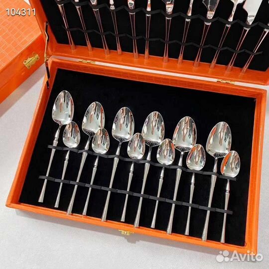 Hermes Набор столовых приборов серебро