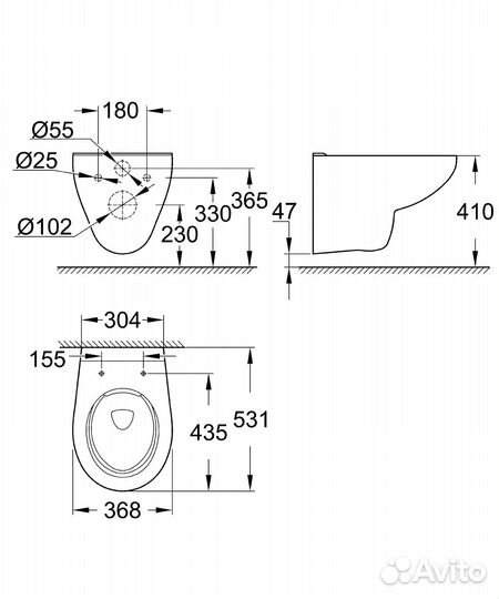 Подвесной унитаз Grohe (39427000) №43