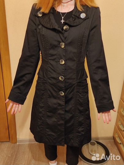 Плащ женский черный