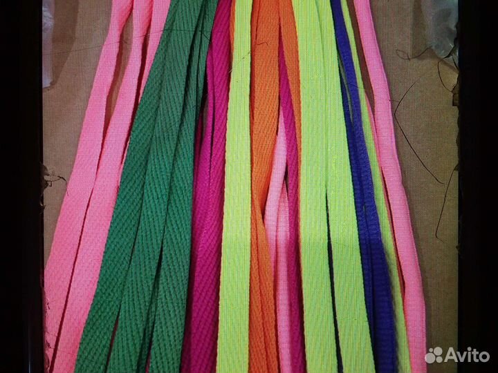 Шнурки разноцветные 120см, 200см,60см разные