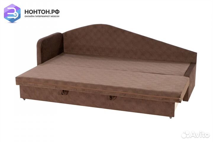 Диван еврософа Верди левый коричневый