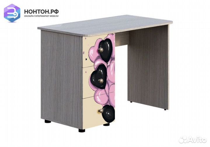 Письменный стол Мийа-3А ясень шимо светлый / бежев