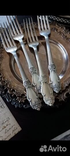 Ложки/Вилки Столовые Серебряная Роза (Мельхиор)