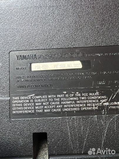 Синтезатор yamaha psr520