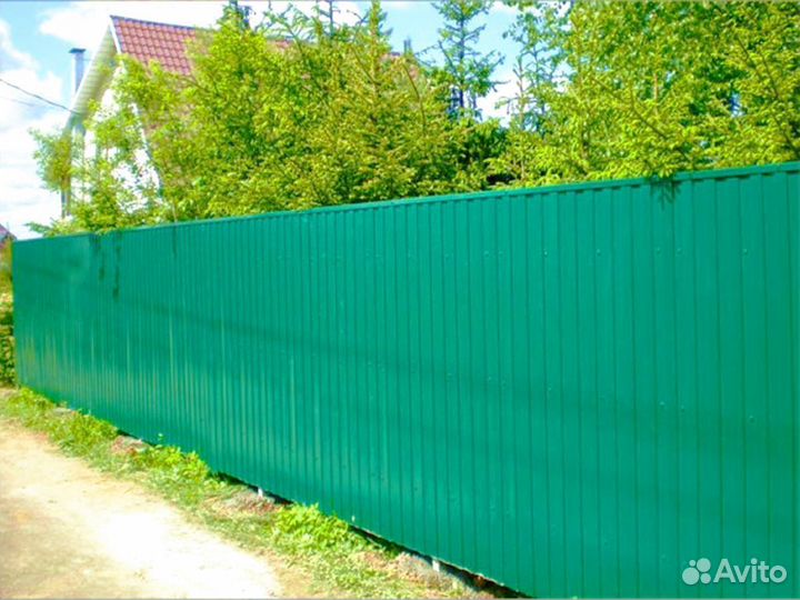 Заборы из профнастила, евроштакетника, 3D