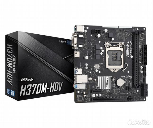 Материнская плата ASRock H370M-HDV (LGA1151v2, mAT
