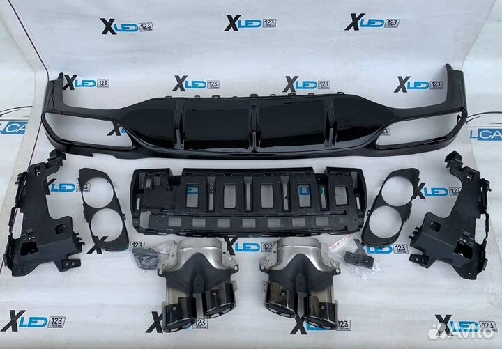 Диффузор Mercedes w213 e53 amg в сборе