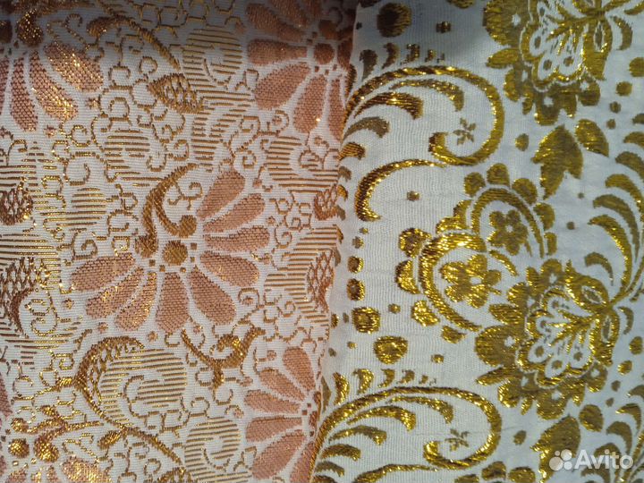 Отрезы тканей: костюмные, парча, фланель